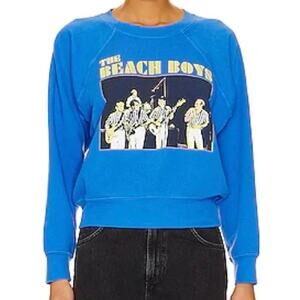DAYDREAMER The Beach Boys Concert Washed Cobalt Raglan Crew New w/ Tag MSRP $146